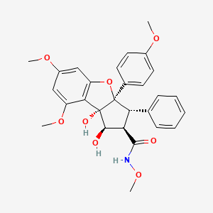 (1R,2R,3S,3aR,8bS)-1,8b-dihydroxy-N,6,8-trimethoxy-3a-(4-methoxyphenyl)-3-phenyl-2,3-dihydro-1H-cyclopenta[b][1]benzofuran-2-carboxamide