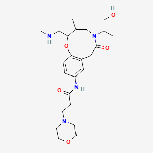 N-[5-(1-hydroxypropan-2-yl)-3-methyl-2-(methylaminomethyl)-6-oxo-2,3,4,7-tetrahydro-1,5-benzoxazonin-9-yl]-3-morpholin-4-ylpropanamide