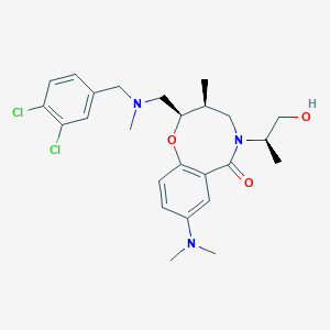 (2R,3S)-2-[[(3,4-dichlorophenyl)methyl-methylamino]methyl]-8-(dimethylamino)-5-[(2R)-1-hydroxypropan-2-yl]-3-methyl-3,4-dihydro-2H-1,5-benzoxazocin-6-one