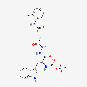 N-[(1,1-Dimethylethoxy)carbonyl]-L-tryptophan-2-[[[2-[(2-ethylphenyl)amino]-2-oxoethyl]thio]carbonyl]hydrazide