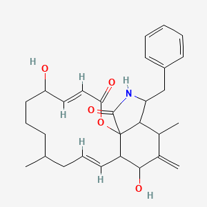 2H-Oxacyclotetradec[2,3-d]isoindole-2,18(5H)-dione, 16-benzyl-6,7,8,9,10,12a,13,14,15,15a,16,17-dodecahydro-5,13-dihydroxy-9,15-dimethyl-14-methylene-, (E,E)-(5S,9R,12aS,13S,15S,15aS,16S,18aS)-