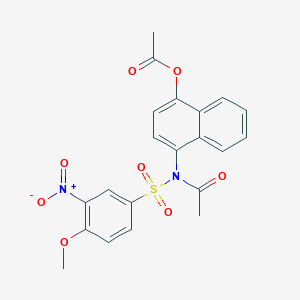 4-{Acetyl[(4-methoxy-3-nitrophenyl)sulfonyl]amino}-1-naphthyl acetate