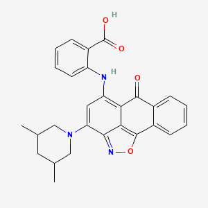 2-{[3-(3,5-Dimethylpiperidino)-6-oxo-6H-anthra[1,9-CD]isoxazol-5-YL]amino}benzoic acid