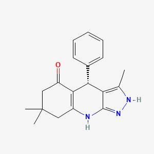 (4R)-3,7,7-trimethyl-4-phenyl-4,6,8,9-tetrahydro-2H-pyrazolo[3,4-b]quinolin-5-one