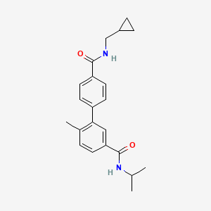 3-[4-(cyclopropylmethylcarbamoyl)phenyl]-4-methyl-N-propan-2-ylbenzamide