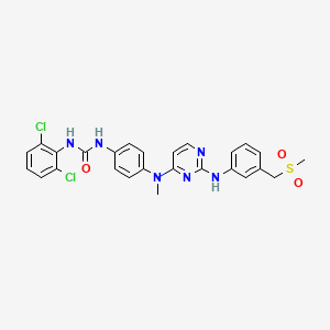 molecular formula C26H24Cl2N6O3S B10754950 Urea deriv. 25 