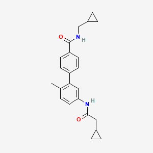 5''-(2-Cyclopropyl-acetylamino)-2''-methyl-biphenyl-4-carboxylic acid cyclopropylmethyl-amide