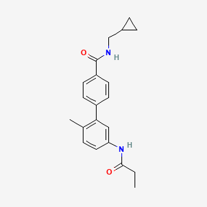 molecular formula C21H24N2O2 B10754958 N-(4'-{[(Cyclopropylmethyl)amino]carbonyl}-6-methyl-1,1'-biphenyl-3-yl)propionamide 