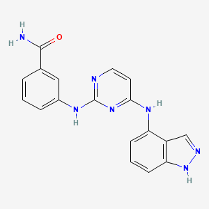 3-[[4-(1H-indazol-4-ylamino)pyrimidin-2-yl]amino]benzamide