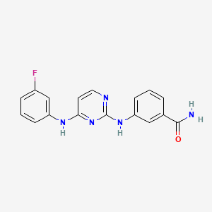 3-((4-((3-Fluorophenyl)amino)pyrimidin-2-yl)amino)benzamide