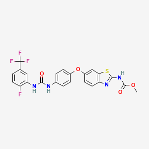 molecular formula C23H16F4N4O4S B10755057 Benzthiazole-urea, 40 