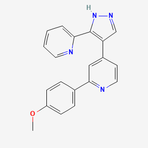 2-[4-methoxyphenyl]-4-(3-pyridin-2-yl-1H-pyrazol-4-yl)pyridine