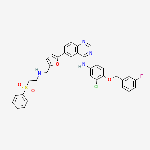 N-(3-Chloro-4-((3-fluorobenzyl)oxy)phenyl)-6-(5-(((2-(phenylsulfonyl)ethyl)amino)methyl)furan-2-yl)quinazolin-4-amine