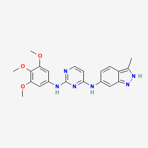 molecular formula C21H22N6O3 B10755165 N~4~-(3-Methyl-1h-Indazol-6-Yl)-N~2~-(3,4,5-Trimethoxyphenyl)pyrimidine-2,4-Diamine 