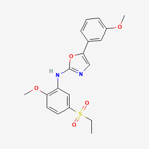 molecular formula C19H20N2O5S B10755171 2-Anilino-5-aryloxazole 27 