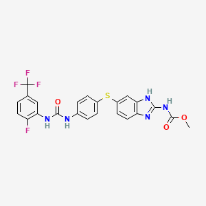 molecular formula C23H17F4N5O3S B10755181 TIE-2/VEGFR-2 kinase-IN-3 