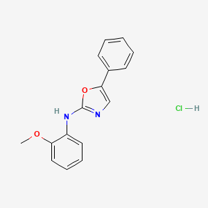 N-(2-methoxyphenyl)-5-phenyl-1,3-oxazol-2-amine;hydrochloride