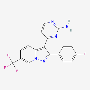 4-[2-(4-Fluorophenyl)-6-trifluoromethylpyrazolo[1,5-a]pyridin-3-yl]-2-pyrimidinamine