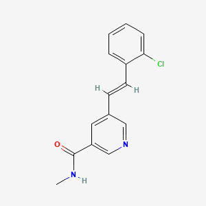 5-[(E)-2-(2-chlorophenyl)ethenyl]-N-methylpyridine-3-carboxamide