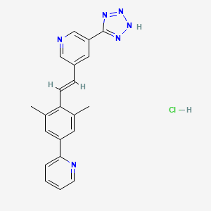 3-[(E)-2-(2,6-dimethyl-4-pyridin-2-ylphenyl)ethenyl]-5-(2H-tetrazol-5-yl)pyridine;hydrochloride