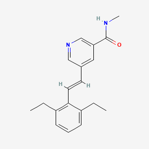 5-[(E)-2-(2,6-diethylphenyl)ethenyl]-N-methylpyridine-3-carboxamide