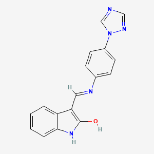 3-[[4-(1,2,4-triazol-1-yl)phenyl]iminomethyl]-1H-indol-2-ol