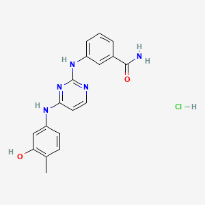 3-[[4-(3-Hydroxy-4-methylanilino)pyrimidin-2-yl]amino]benzamide;hydrochloride