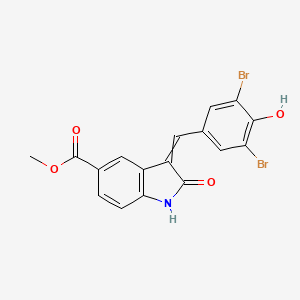 methyl 3-[(3,5-dibromo-4-hydroxyphenyl)methylidene]-2-oxo-1H-indole-5-carboxylate