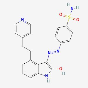 molecular formula C21H19N5O3S B10755356 Oxindole-Based Inhibitor 33 