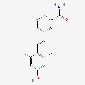 5-[2-(4-Hydroxy-2,6-dimethylphenyl)ethenyl]pyridine-3-carboxamide