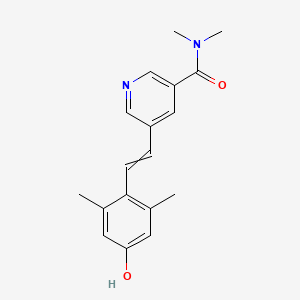 5-[2-(4-hydroxy-2,6-dimethylphenyl)ethenyl]-N,N-dimethylpyridine-3-carboxamide