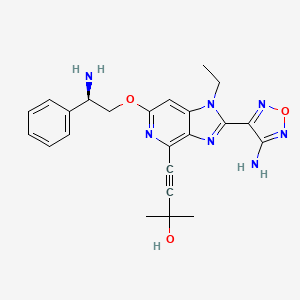 4-(2-(4-amino-1,2,5-oxadiazol-3-yl)-6-((R)-2-amino-2-phenylethoxy)-1-ethyl-1H-imidazo[4,5-c]pyridin-4-yl)-2-methylbut-3-yn-2-ol