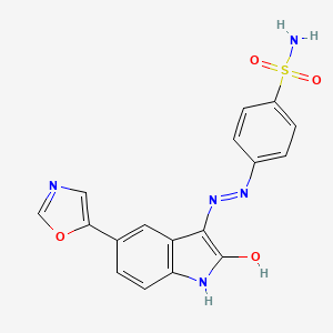 molecular formula C17H13N5O4S B10755479 Oxindole-Based Inhibitor 22 