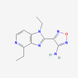 molecular formula C12H14N6O B10755544 4-(1,4-Diethyl-1H-imidazo[4,5-c]pyridin-2-yl)-furazan-3-ylamine 