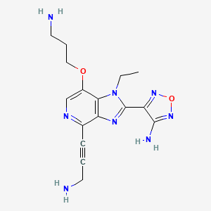 4-(4-(3-Aminoprop-1-yn-1-yl)-7-(3-aminopropoxy)-1-ethyl-1H-imidazo[4,5-c]pyridin-2-yl)-1,2,5-oxadiazol-3-amine