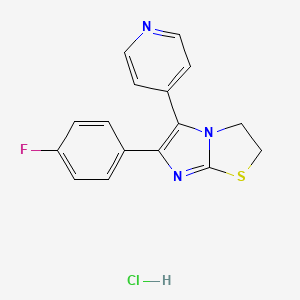 6-(4-Fluorophenyl)-5-pyridin-4-yl-2,3-dihydroimidazo[2,1-b][1,3]thiazole;hydrochloride