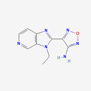 molecular formula C10H10N6O B10755571 4-(3-Ethyl-3H-imidazo[4,5-c]pyridin-2-yl)-furazan-3-ylamine 