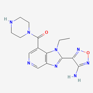 4-[1-ethyl-7-(piperazin-1-ylcarbonyl)-1H-imidazo[4,5-c]pyridin-2-yl]-1,2,5-oxadiazol-3-amine