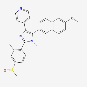 4-[5-(6-Methoxynaphthalen-2-yl)-1-methyl-2-(2-methyl-4-methylsulfinylphenyl)imidazol-4-yl]pyridine