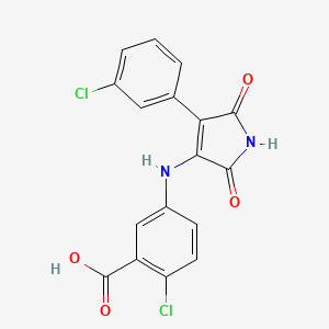 2-Chloro-5-[4-(3-chloro-phenyl)-2,5-dioxo-2,5-dihydro-1H-pyrrol-3-ylamino]-benzoic acid