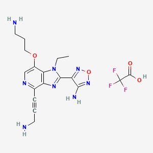 4-[7-(3-Aminopropoxy)-4-(3-aminoprop-1-ynyl)-1-ethylimidazo[4,5-c]pyridin-2-yl]-1,2,5-oxadiazol-3-amine;2,2,2-trifluoroacetic acid