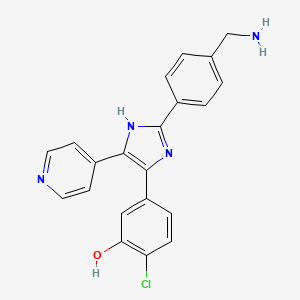 5-(2-(4-(aminomethyl)phenyl)-5-(pyridin-4-yl)-1H-imidazol-4-yl)-2-chlorophenol