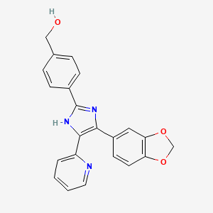 [4-(4-Benzo[1,3]dioxol-5-yl-5-pyridin-2-yl-1H-imidazol-2-yl)-phenyl]-methanol