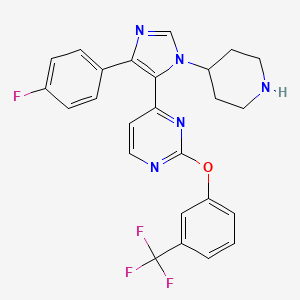 2-[3-(Trifluoromethyl)phenoxy]-4-[1-(piperidine-4-yl)-4-(4-fluorophenyl)-5-imidazolyl]pyrimidine