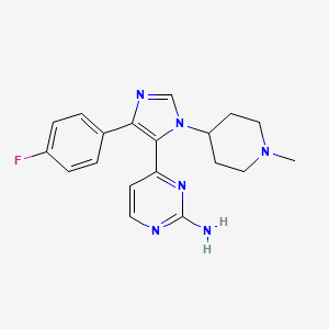 4-[5-(4-Fluoro-phenyl)-3-(1-methyl-piperidin-4-yl)-3H-imidazol-4-yl]-pyrimidin-2-ylamine