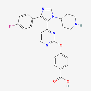 4-{4-[5-(4-Fluoro-phenyl)-3-piperidin-4-yl-3H-imidazol-4-yl]-pyrimidin-2-yloxy}-benzoic acid