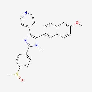 4-(5-(6-methoxynaphthalen-2-yl)-1-methyl-2-(4-(methylsulfinyl)phenyl)-1H-imidazol-4-yl)pyridine