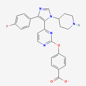 4-((4-(4-(4-Fluorophenyl)-1-(piperidin-4-yl)-1H-imidazol-5-yl)pyrimidin-2-yl)oxy)benzoate