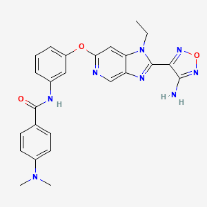 N-(3-((2-(4-Amino-1,2,5-oxadiazol-3-yl)-1-ethyl-1H-imidazo[4,5-c]pyridin-6-yl)oxy)phenyl)-4-(dimethylamino)benzamide