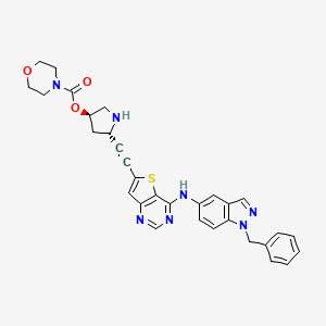 (3R,5S)-5-(2-{4-[(1-benzyl-1H-indazol-5-yl)amino]thieno[3,2-d]pyrimidin-6-yl}ethynyl)pyrrolidin-3-yl morpholine-4-carboxylate